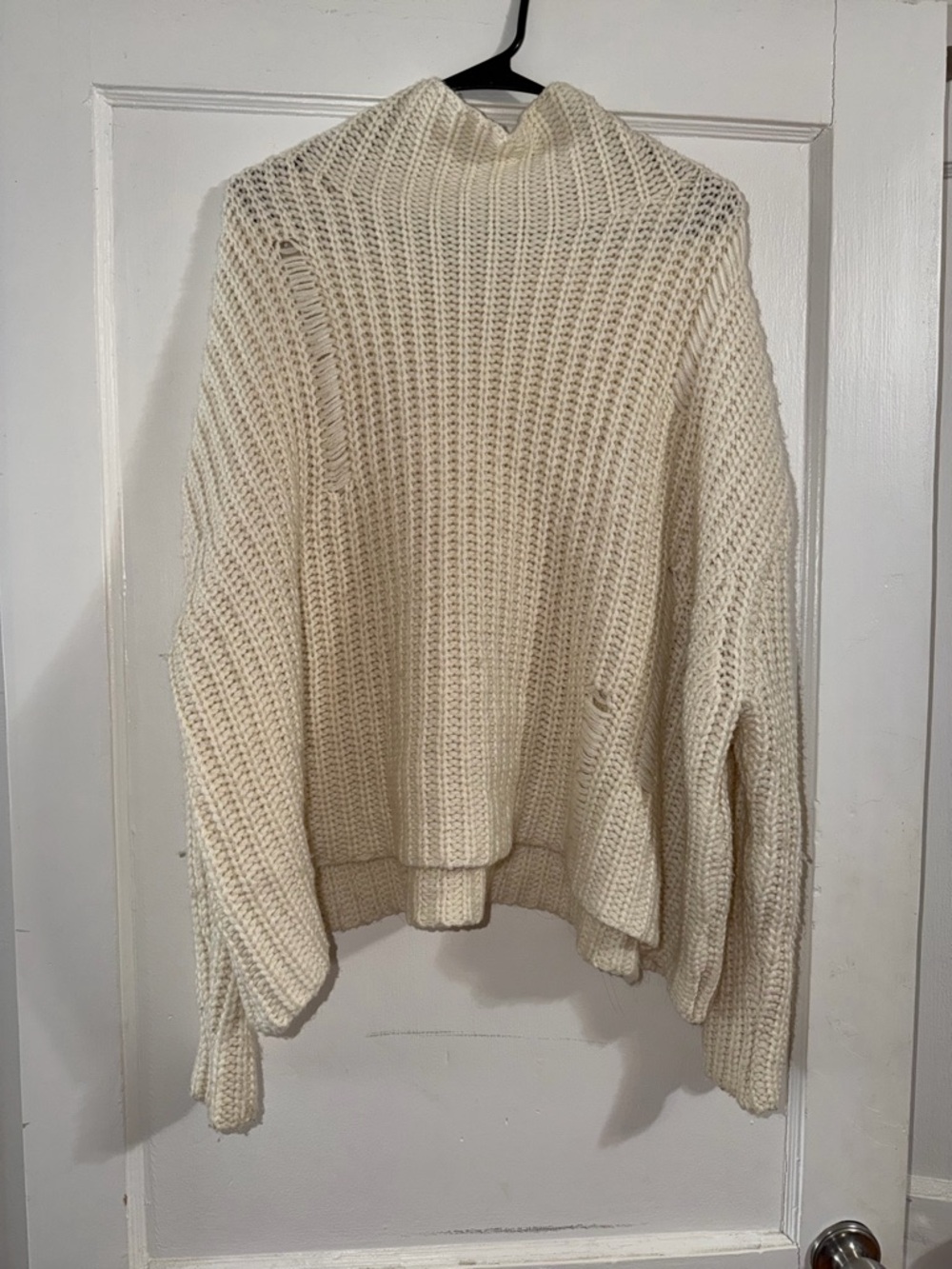 Cozy Cream Chunky Knit Turtleneck Sweater for Women